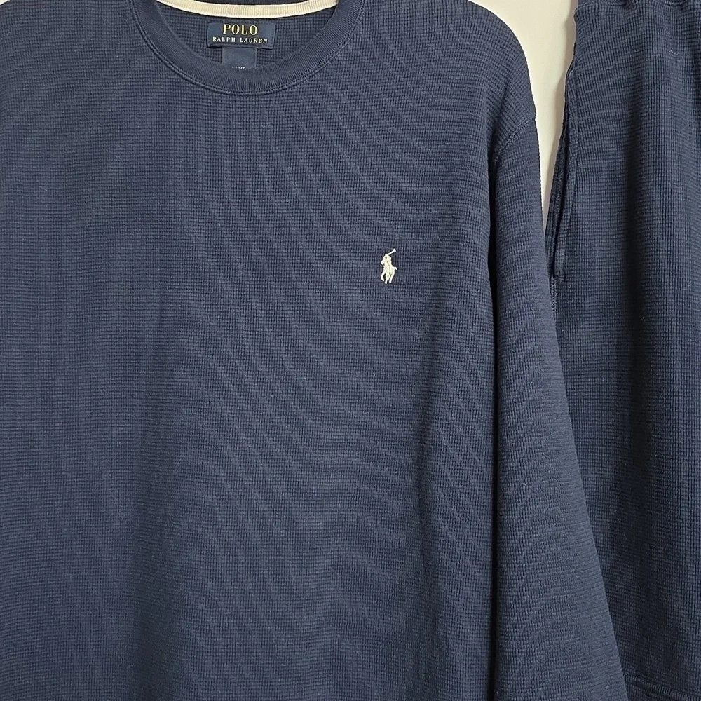 Polo Ralph Lauren Blue Mens Cotton Shirt & Shorts Set.  Size Large